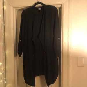 H&M Divided Black Drape Jacket